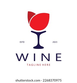 Wine logo design template.vector illustration of icon-vector