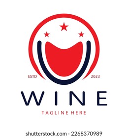 Wine logo design template.vector illustration of icon-vector