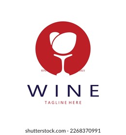 Wine logo design template.vector illustration of icon-vector