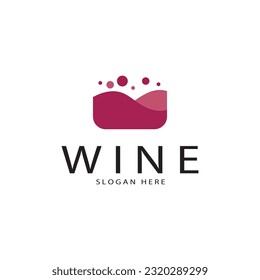 Wine logo design template.vector illustration of icon-vector