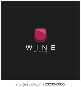 Wine logo design template.vector illustration of icon-vector