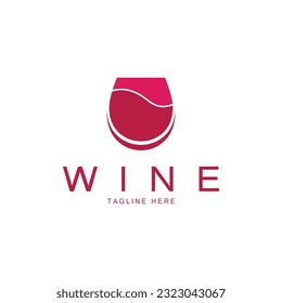 Wine logo design template.vector illustration of icon-vector