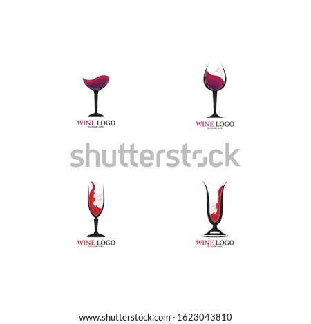 Wine logo design template.vector illustration of icon-vector