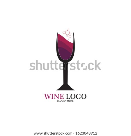 Wine logo design template.vector illustration of icon-vector