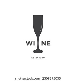 Wine logo design vector template