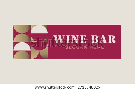 Wine Logo Design Vector Template. Perfect for Bar Restaurant Cafe Winery Vineyard Pub Club Business Brand Company Logo Design