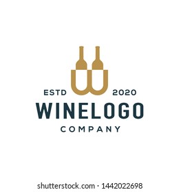 Wine logo design vector. Universal wine logo.
