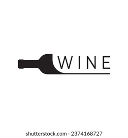 Wine logo with wine glasses and bottles.for night clubs,bars,cafe and wine shops.