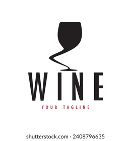 Wine logo with wine glasses and bottles.for night clubs,bars,cafe and wine shops.