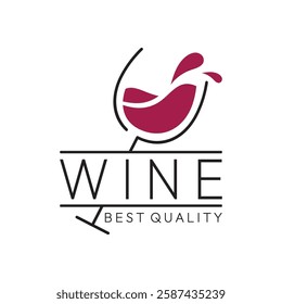 Wine logo with wine glasses and bottles.for night clubs,bars,cafe and wine shops.