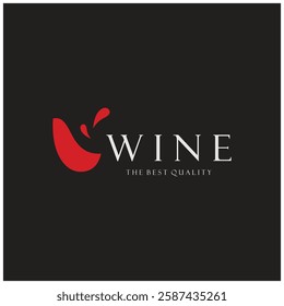 Wine logo with wine glasses and bottles.for night clubs,bars,cafe and wine shops.