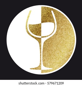 Wine logo in gold