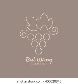 Wine logo with grape