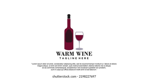 Modelo de diseño de icono de logotipo de vino Ilustración vectorial Premium Vector