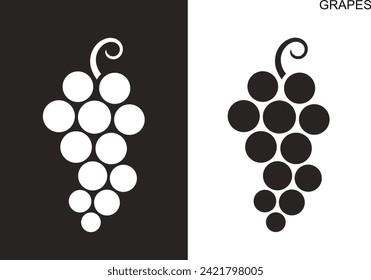 Wine logo. Icon. Isolated wine on white background