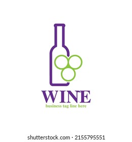 Logotipo De Vino E Icono Con Forma
