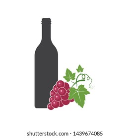wine logo icon vector illustration design template