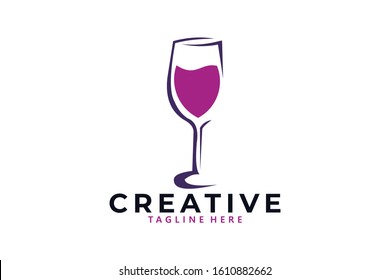 wine logo icon vector isolated
