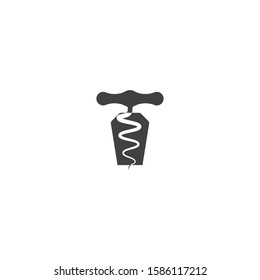 Wine Logo illustration flat design Template 