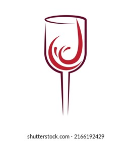 Wine Logo illustration flat design Template 