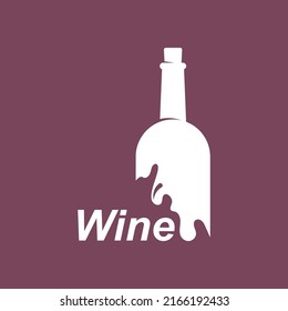 Wine Logo illustration flat design Template 