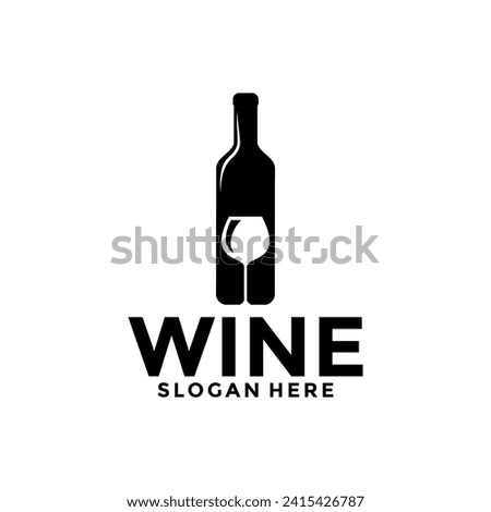 Wine logo. Logo for a liquor store, restaurant, or bar. Logo, wine logo design template