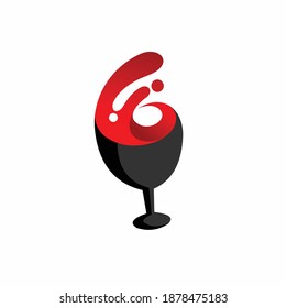Wine logo with modern concept