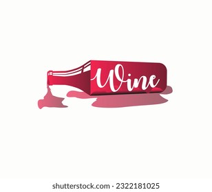 logotipo del vino. diseño de logotipo de vino tinto 