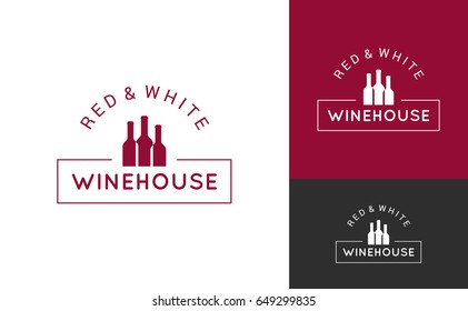 wine logo set design background