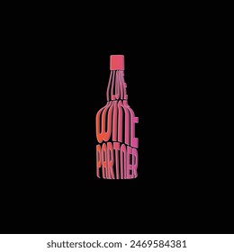wine logo for t shirt or sticker with cmyk print ready file