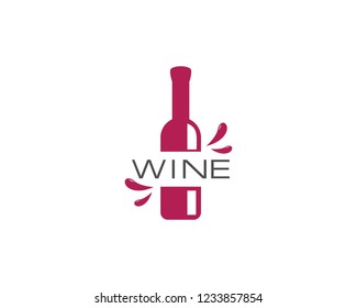 Wine Bottle Logo Corkscrew Wine Grapes Stock Vector (Royalty Free ...