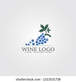 wine logo template, vector logo for business corporate, drink, emblem, element, illustration.