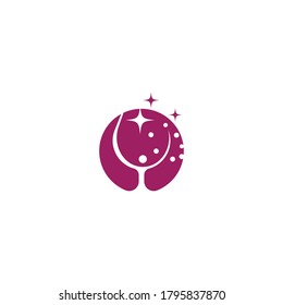 Vorlage für Weinlogo, Vektorgrafik