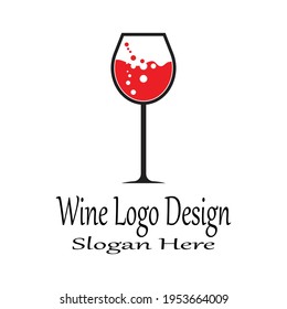 Vorlage für das Weinlogo, Vektorsymbol