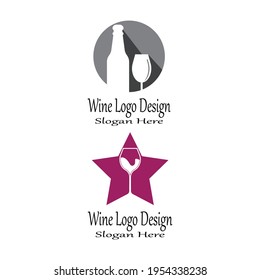 Wine Logo Template vector symbol nature