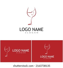 Naturaleza del símbolo vectorial de la plantilla de logotipo de vino