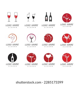 Wine Logo Template vector symbol nature