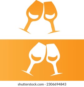 Wine logo with in vector file. Wine icon design. Wine initial alphabet logo design. Orange yellow logo design. Wine in vector file.