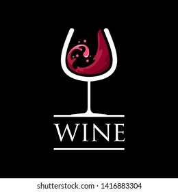 wine logo vector icon drink 
