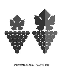 wine logo, vector illustration, icon, grapes. isolated