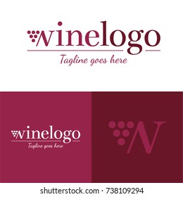 Wine Logo - Vector Illustration - Icon and logo