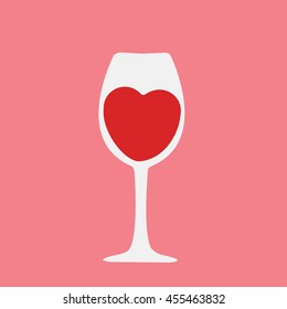 wine love red vector. icon. graphic. symbol