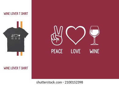 Diseño de camisetas de amante del vino