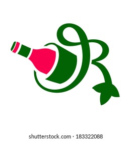 Wine making sign Branding Identity Corporate vector logo design template Isolated on a white background