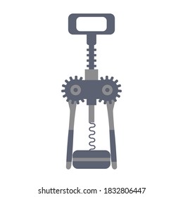 Wine manual corkscrew icon. Celebration toast vector outline icons. Logo or label template