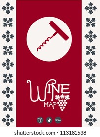 Wine map design. Vector
