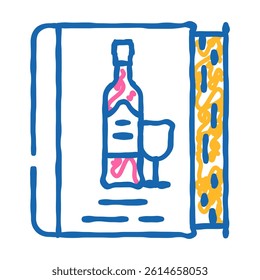 wine map doodle icon sketch vector. wine map sign. isolated symbol illustration