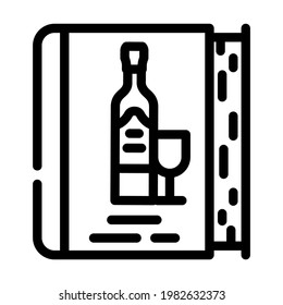 wine map line icon vector. wine map sign. isolated contour symbol black illustration