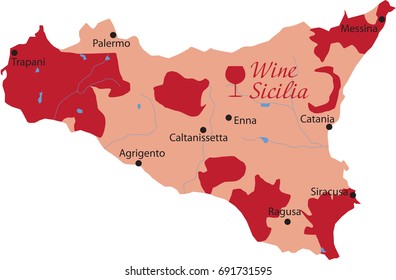 wine map sicilia