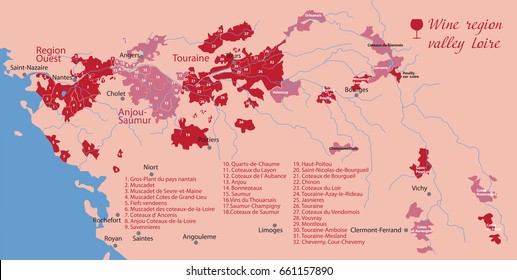 Wine Map Valley Loire